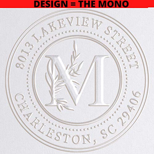 Monogram Address Embosser Seal Stamp Personalized Custom Monogram Address Embosser Stamp Wedding Embosser