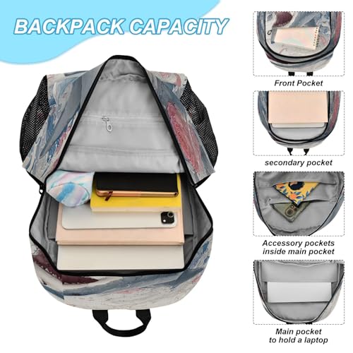 ALAZA Shark with Roses Kids Backpack Elementary Girls Boys Bookbag Rucksack Primary School Bag Backpack Set with Lunch Bag4