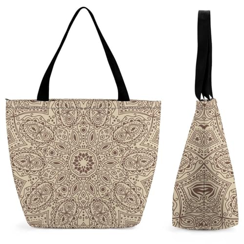 Sac de shopping pour voyage vintage mandala le cabas idéal des escapades