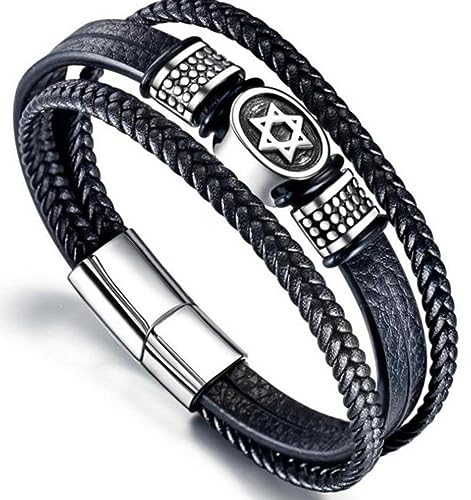 Bracelet cuir tressé GXNRHG MOCHAMIK tendance pour look urbain