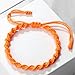 Tibetan Buddhist Bracelets for Women Men Adjustable Woven Twisted String Rope Kabbalah Bracelet Couple Wristbands Prayer Lucky Protection Jewelry-orange