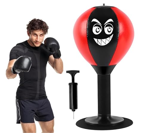 Punchingball Tisch, Büro mit Saugnapf Funpunch Rage Bag Schreibtischboxsack Tool Punchingball Tisch mit Federn für Chef Kollegen Freunde Aktivität zu Hause und im Büro zum Stressabbau Punchingball Tisch, Büro mit Saugnapf Funpunch Rage Bag Schreibtischboxsack Tool Punchingball Tisch mit Federn für Chef Kollegen Freunde Aktivität zu Hause und im Büro zum Stressabbau