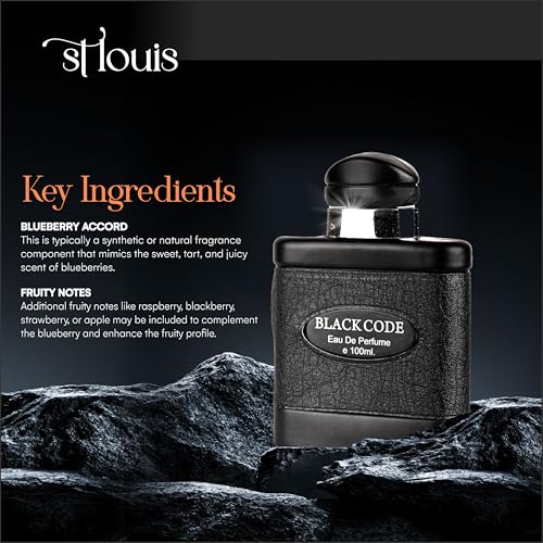 Image of St Louis Black Code Eau de Parfum 100ml, Unisex Perfume for Men and Women