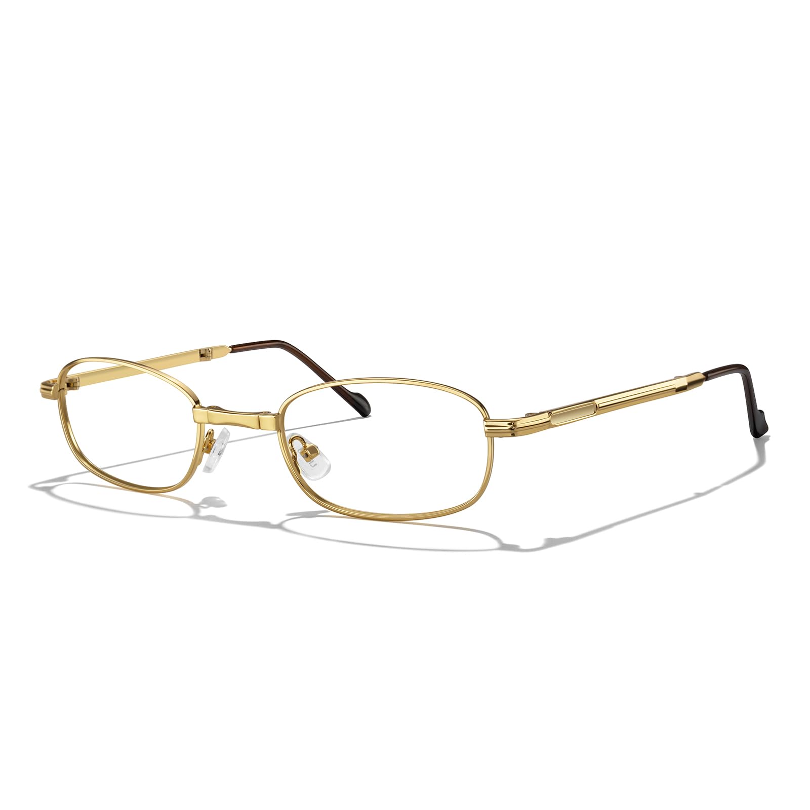 RB.Pilot Folding Oval Reading Glasses For Men Women Pocket Wallet Compact Reader Folding Simple Portable Reading Glasses