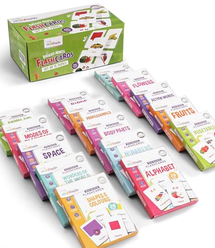 Image of Intelliskills Premium 15-in-1 Brain Boosting Flash Cards for Kids, Flash Card for 1+ Year Old Baby, Montessori Educational Toys for Girls /Boys, Fun Learning Activities, Birthday Gift (420 Flash Cards)