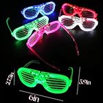 25 Packs LED Glasses 5 Neon Colors glow in the dark party supplies Favor for Kids Adult Glow sticks Light Up Glasses fit Holiday Birthday Valentine's Day and Halloween Party Supplies Cosplay Christmas - Image 3
