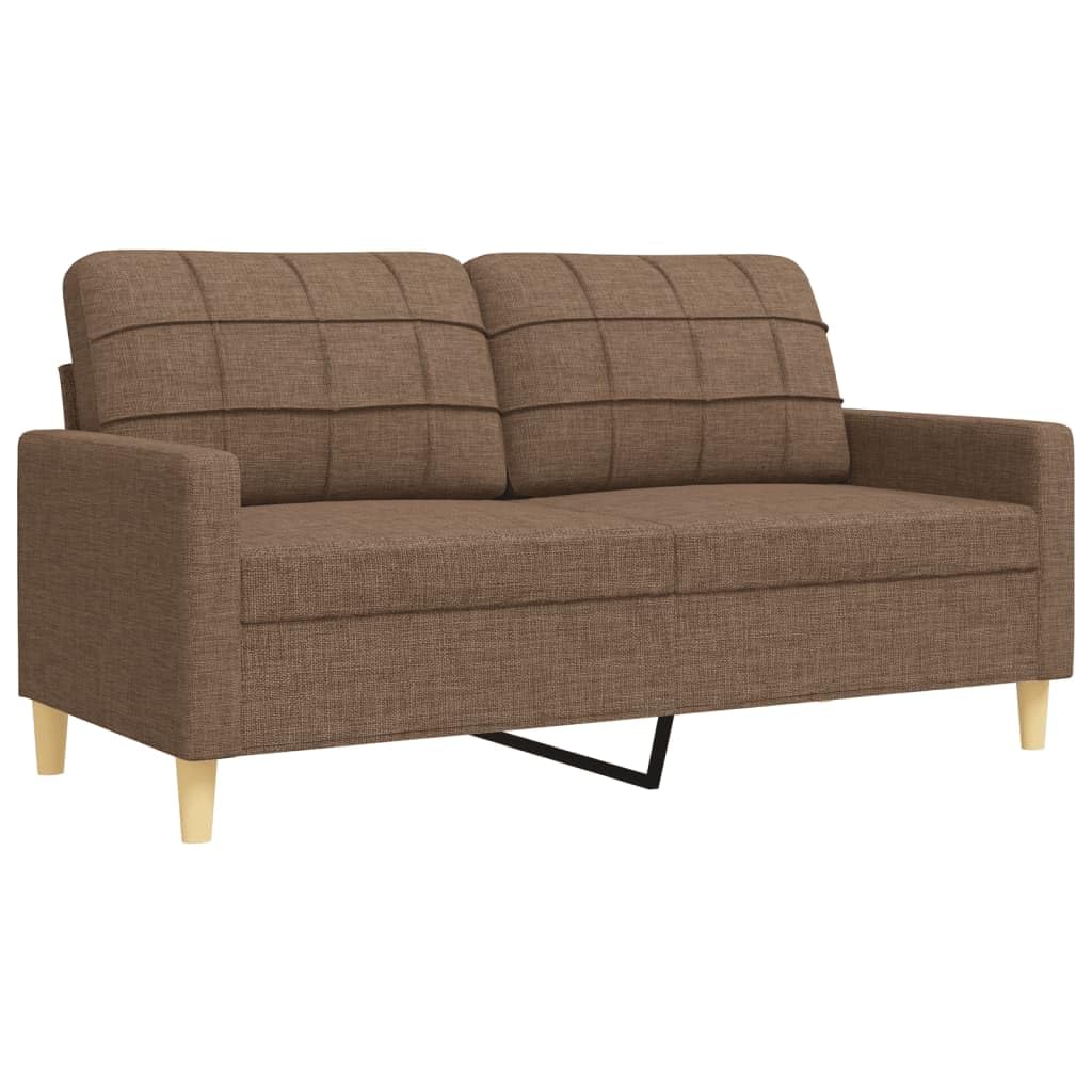Hothingwell Sofa 3-osobowa brązowa tkanina poliestrowa