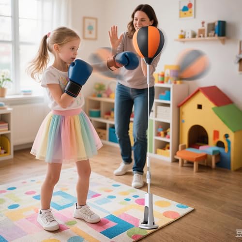 DzpKrka Reflex - Saco de Boxeo de pie, Saco de Boxeo de pie, de perforación con Soporte, Saco de Boxeo Estable con Base Ajustable en Altura para Fitness, Entrenamiento, Garaje, Gimnasio en casa - imagen 9