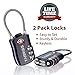 Tarriss TSA Cable Lock (2 Pack) (Jet Black) - Combination Lock Ideal for Travel - Luggage Security Lock With Easy To Read Dials