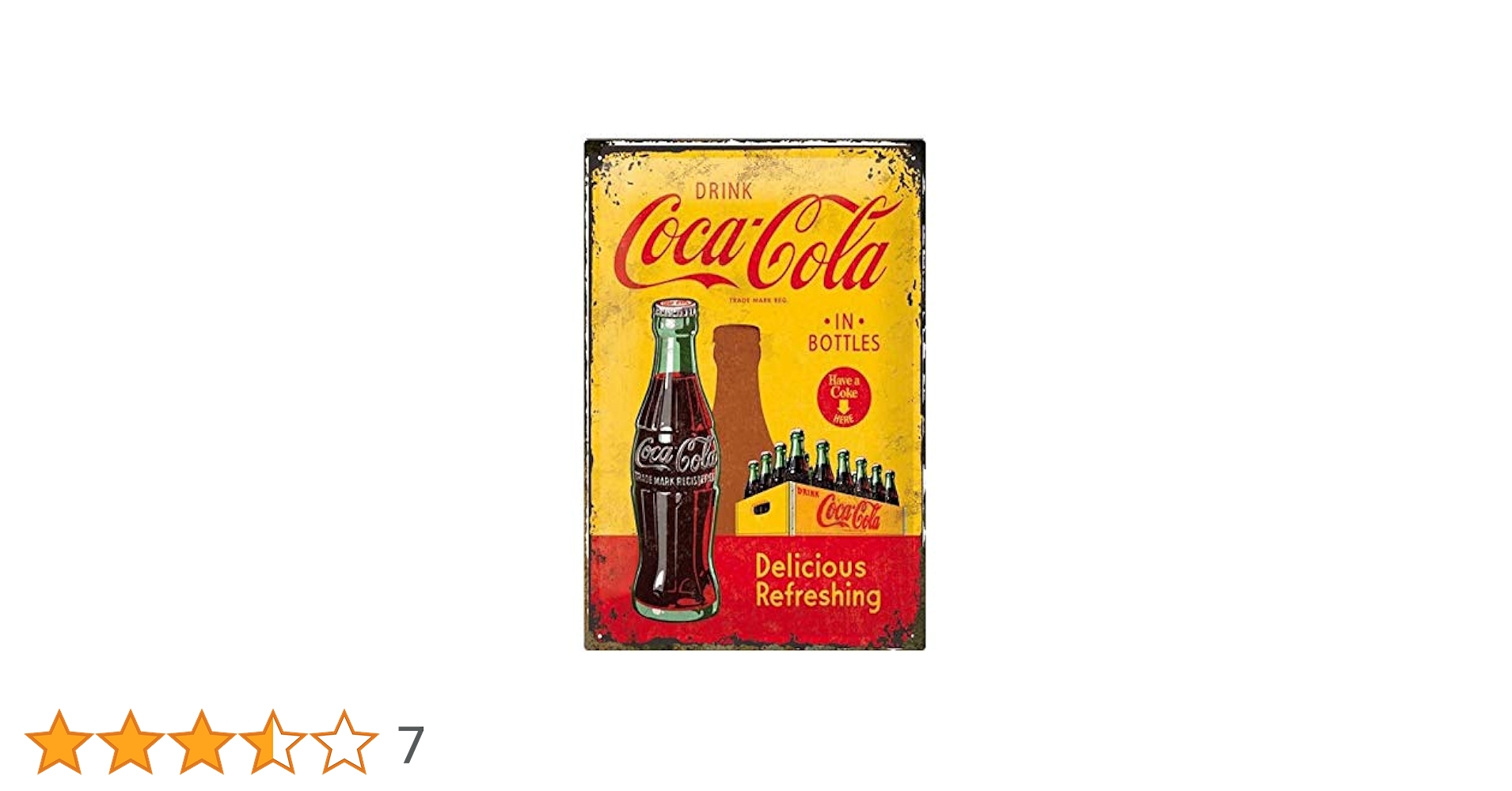 コカコーラ ヴィンテージ 看板 ブリキ鉄製　ビンテージ Coca Cola ブリキ看板 コカコーラ ビンテージ エンボスメタル