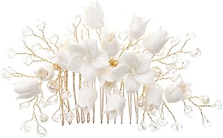 Beaupretty Cabelo de Pente Clipe Nupcial Cabelo Floral Pente de Cabelo de Flor de Acessórios de Cabelo Nupcial para Noivas E Damas de Honra
