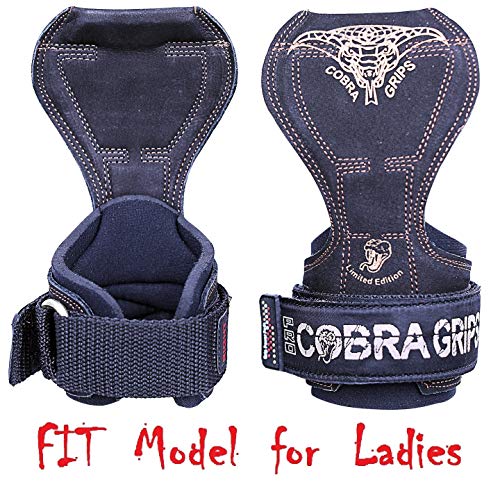 Image of Cobra Grips Weight Lifting Gloves with Adjustable Neoprene Padded Wrist Wraps - Heavy Duty Alternative to Power Lifting Hooks for Deadlifts