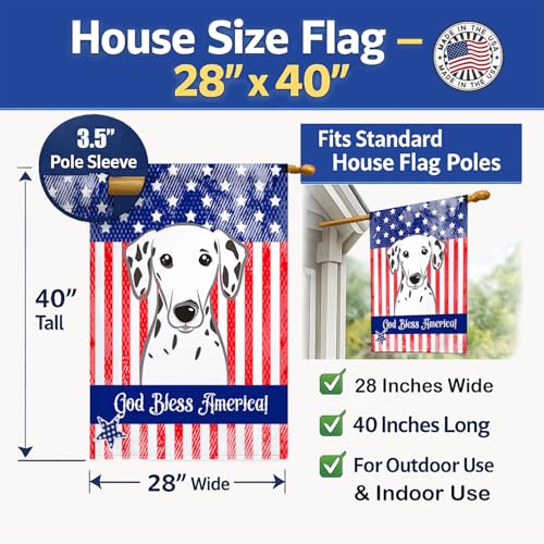 Drapeau dalmatien Caroline's Treasures BB2140CHF pour grande maison multicolore