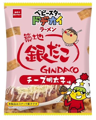 おやつカンパニー (数量限定)おやつカンパニー ベビースター ドデカイラーメン 銀だこチーズ明太子味(幅広麺 つまみやすい スナック菓子 コラボ品) 60g×12袋のサムネイル