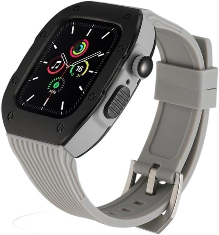 Bracelet Apple Watch silicone acier anti-irritation confortable pour iWatch Ultra 49mm