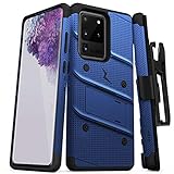 ZIZO Bolt Series for Galaxy S20 Ultra Case with Kickstand Holster Lanyard - Blue
