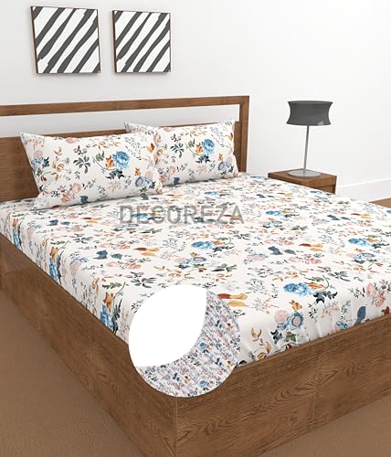 See full amazon price history chart for DECOREZA 300Tc All Around Cotton Floral Elastic Fitted Bedsheets Queen Size,Premium Queen Size Bedsheet With Elastic Fitted Bedsheets For Double Bed With 2 Pillow Covers,Size 78" X 60"(Kashmir Blue) DECOREZA 300Tc All Around Cotton Floral Elastic Fitted Bedsheets Queen Size,Premium Queen Size Bedsheet With Elastic Fitted Bedsheets For Double Bed With 2 Pillow Covers,Size 78" X 60"(Kashmir Blue) (B0DDH17SMN) Amazon Price History, Amazon Price Tracker
