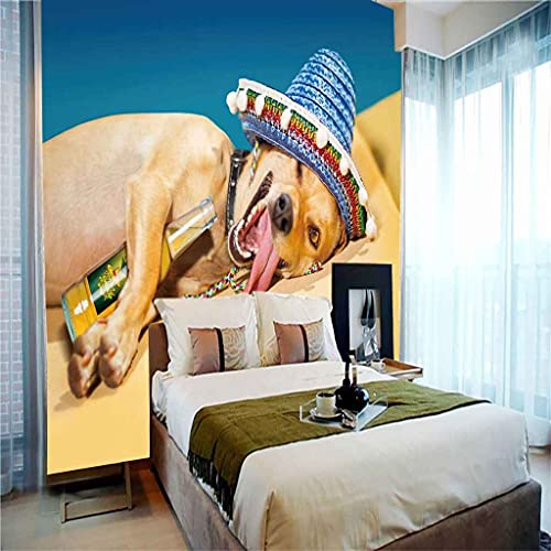 Papier peint canevas 3D chiot moderne deco murale salon