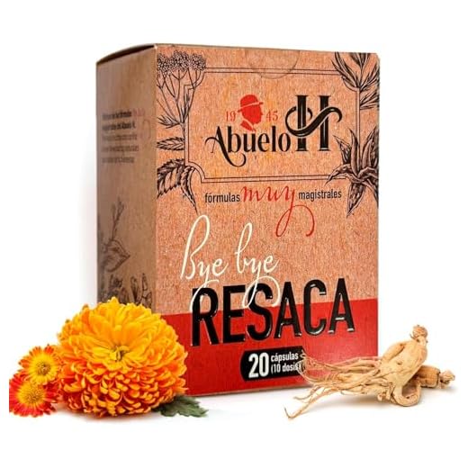 ABUELO H - Bye Bye Resaca 20 Cápsulas con Vitamina B6 y Extractos Vegetales Complemento Alimenticio Antiresaca que Reduce el Cansancio y la Fatiga Apoya el Metabolismo Energético Ideal Después de Días