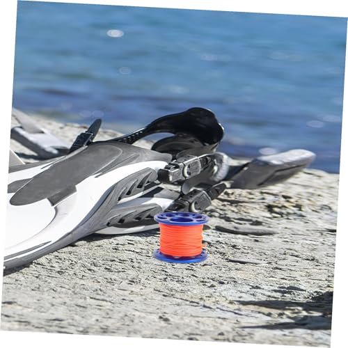 Carrete de buceo de aleación de aluminio con cuerda y soporte azul 7