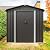 JYQAQA 6x4 FT Outdoor Garden Storage Shed,Waterproof Metal Garden Sheds with Lockable Double Door,Weather Resistant Steel Tool Storage House Shed for,Garden,Patio,Lawn Gray