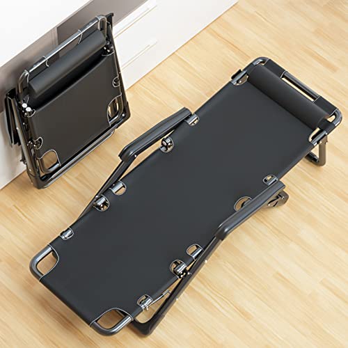 Chaise longue portable pliable et robuste pour extérieur et balcon