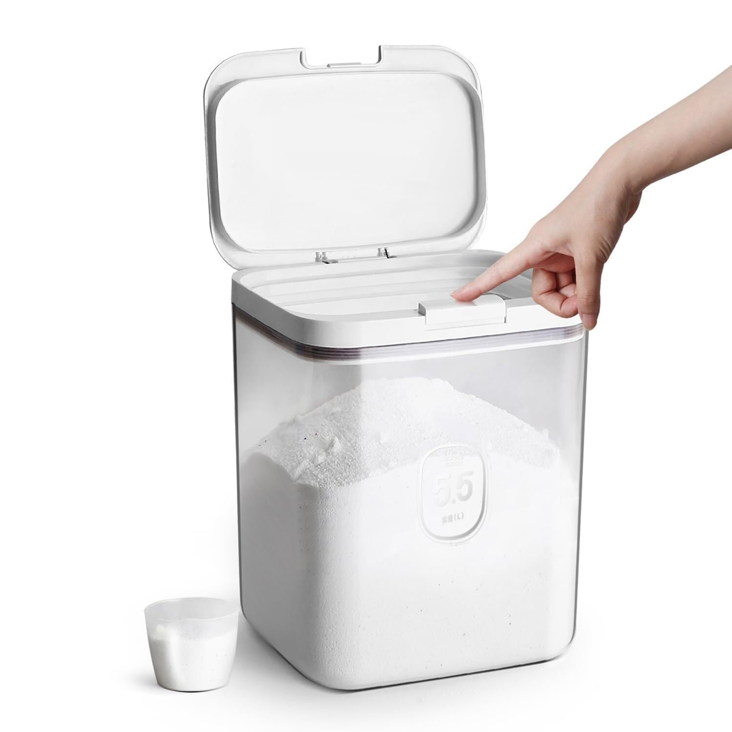 CVdrtyED Dry Food Cereal Dispenser Cereal Container Box Household Flour Dispenser Rice Storage Food Pantry Rice Container(5.5L)