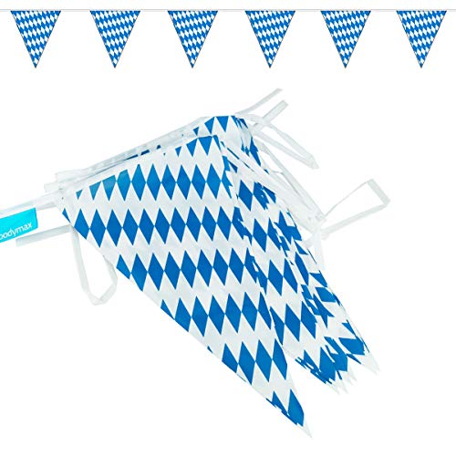 Goodymax® Wimpelkette 10m Bavaria/Bayern Raute/Blau-Weiß/Oktoberfest/bayrisch