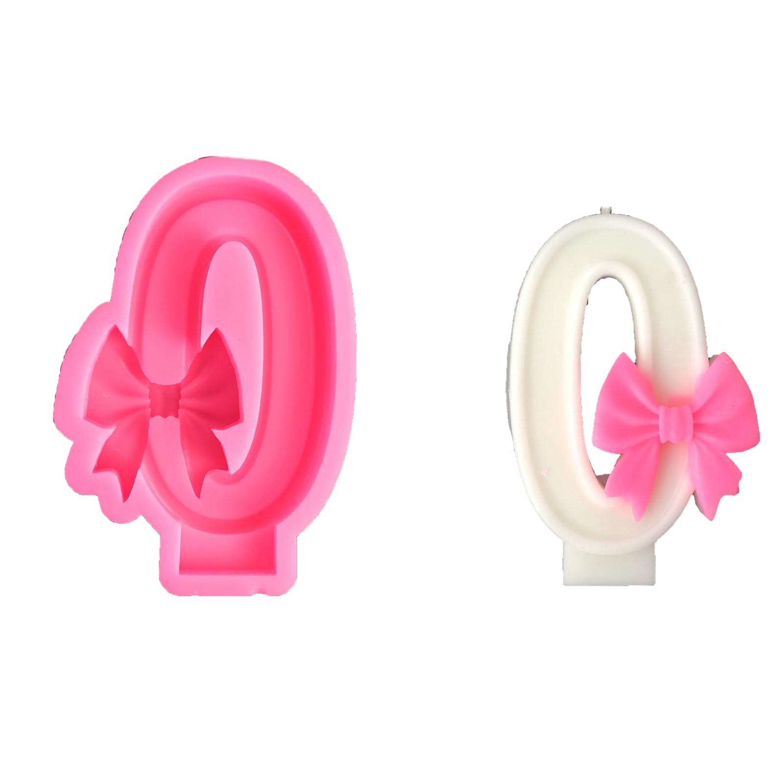 Moule en silicone polyvalent avec forme de nœud élégant Chiffres Moule en silicone pour chocolats Artisanat pour projets