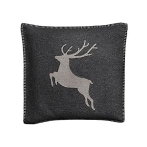 SYLT Kissenhülle „Hirsch“ anthrazit 50/50