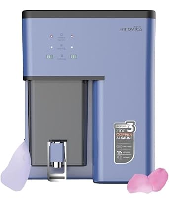 Aqua Innovica RO Water Purifier, 10L Capacity, 7-Stage Purification with Active Copper, Alkaline, Metallic Energy Blue