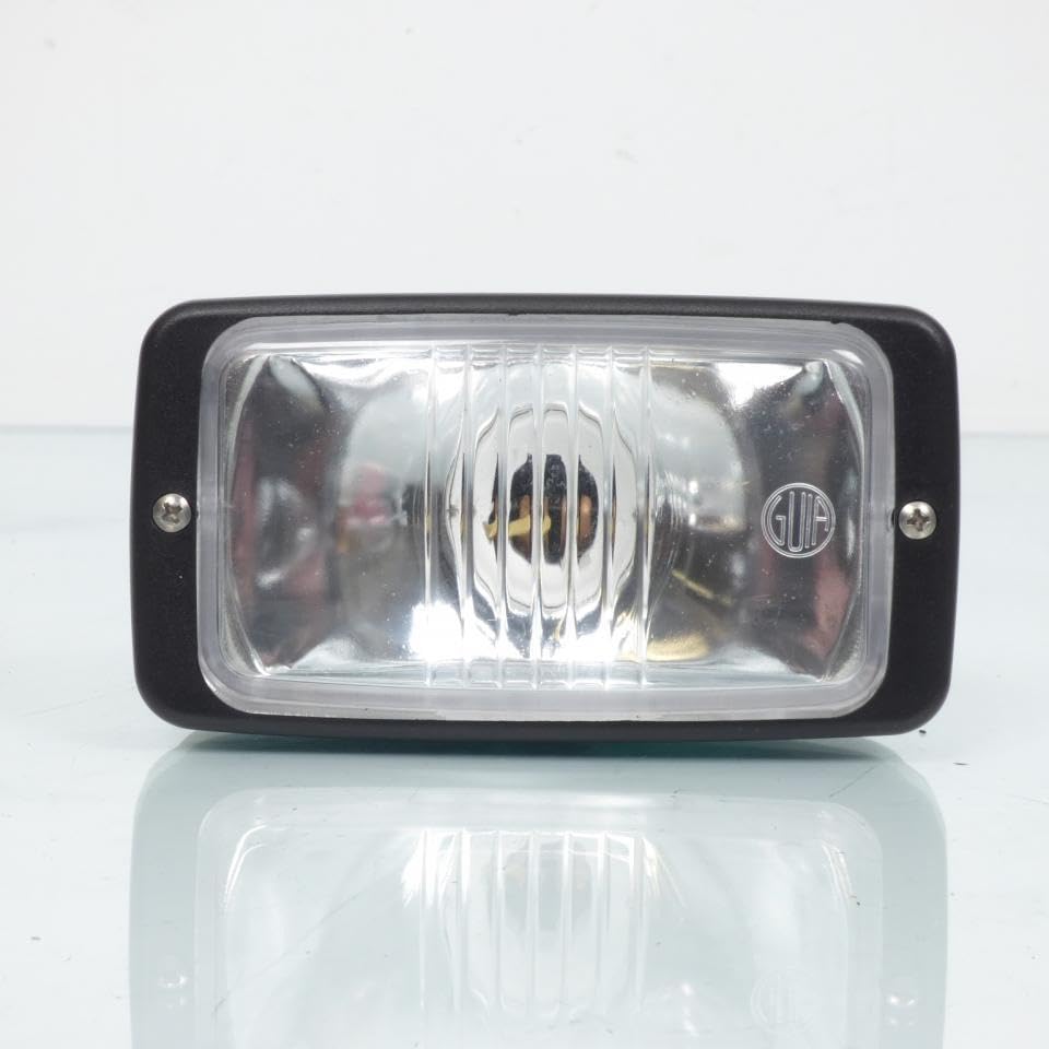 Guia Ottico faro anteriore rettangolare nero vetro trasparente compatibile con MBK 51 mobylette