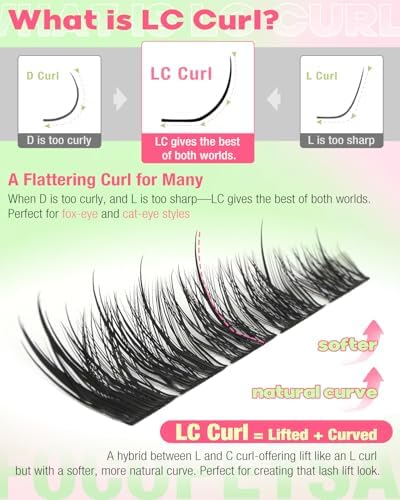 Focipeysa Fox Lash Clusters Natural Eyelash Extensions Wispy Cluster Eyelashes Extensions Individual Eyelashes with Bottom Lashes Reusable Lashes 11-19mm DIY Lash Extensions at Home - 3