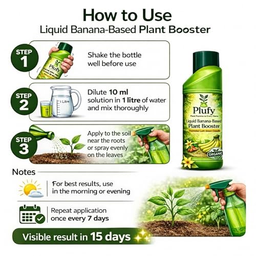 Image of Banana Bloom Plant Booster Liquid | Organic Plant Food for Faster Flowering | Enriched with Seaweed & Humic Nutrients | For Indoor & Outdoor Plants (100 ML)