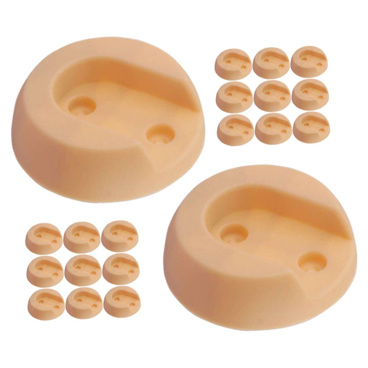 Zerodeko 20Pcs Closet Pole Socket Brackets Heavy Duty Wardrobe Rod Support Holders Versatile for Shower Curtain Rods Clothes Hanging Easy Install Use