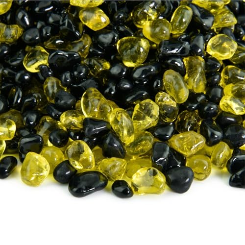 Swallowtail - Blended Fire Glass Dots for Indoor and Outdoor Fire Pits or Fireplaces | 10 Pounds | 3/8 Inch