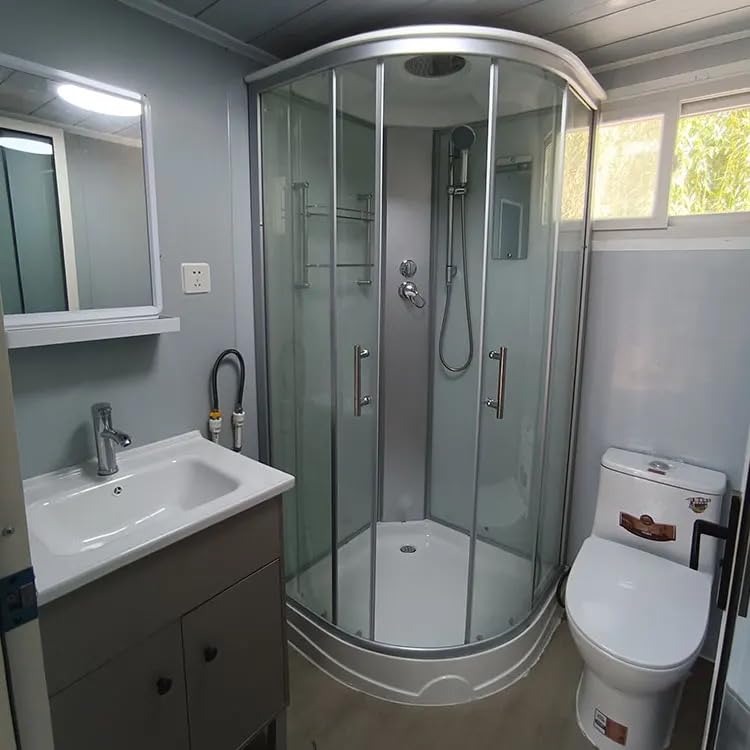 Portable Prefabricated Tiny Home 15x20ft, Mobile Expandable Plastic Prefab House 2 Bedrooms, Bathroom, Kitchen for Hotel, Booth, Office, Guard House, Shop, Villa, Warehouse, Workshop (with Restroom) - Image 5