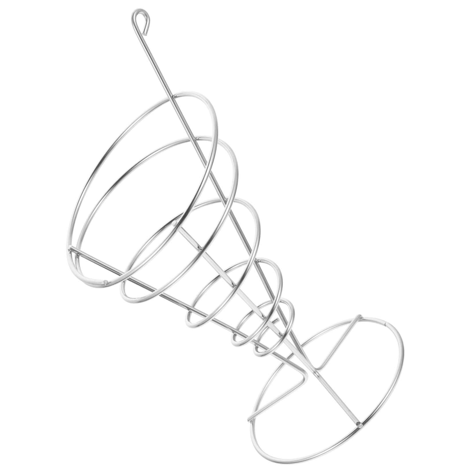 FELTECHELECTR French Fry Basket Cone-shaped Snack Holder Deep Frying Food Basket Stylish Wire Design for Bistro Ktv Easy to Clean