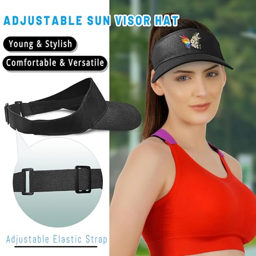Visera para sol unisex negro miniatura 5