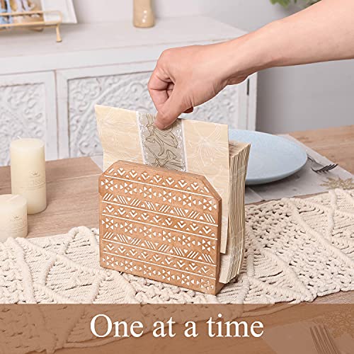 Porte-serviettes en bois de cuisine pour comptoir convivial