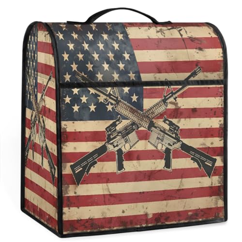 Mexpekil Cubierta para batidora de pie con bandera de Estados Unidos, de 5 a 8 cuartos de galón, cubierta antipolvo para electrodomésticos de cocina con asa superior y bolsillos, accesorios