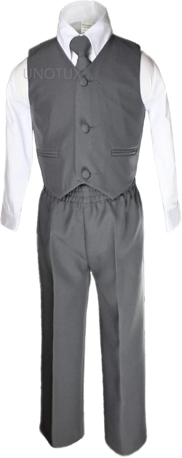Baby Boy Teen Toddler Event Wedding Formal Party Vest Set Color Suit Outfit S-20