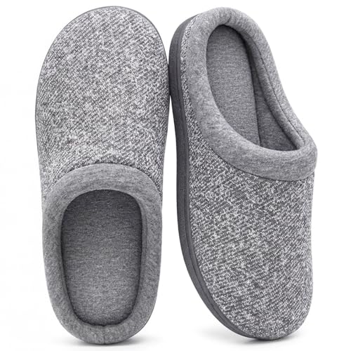 HomeTop Women's Knit Memory Foam Slippers Warm Soft House Shoes with Anti-slip Sole...