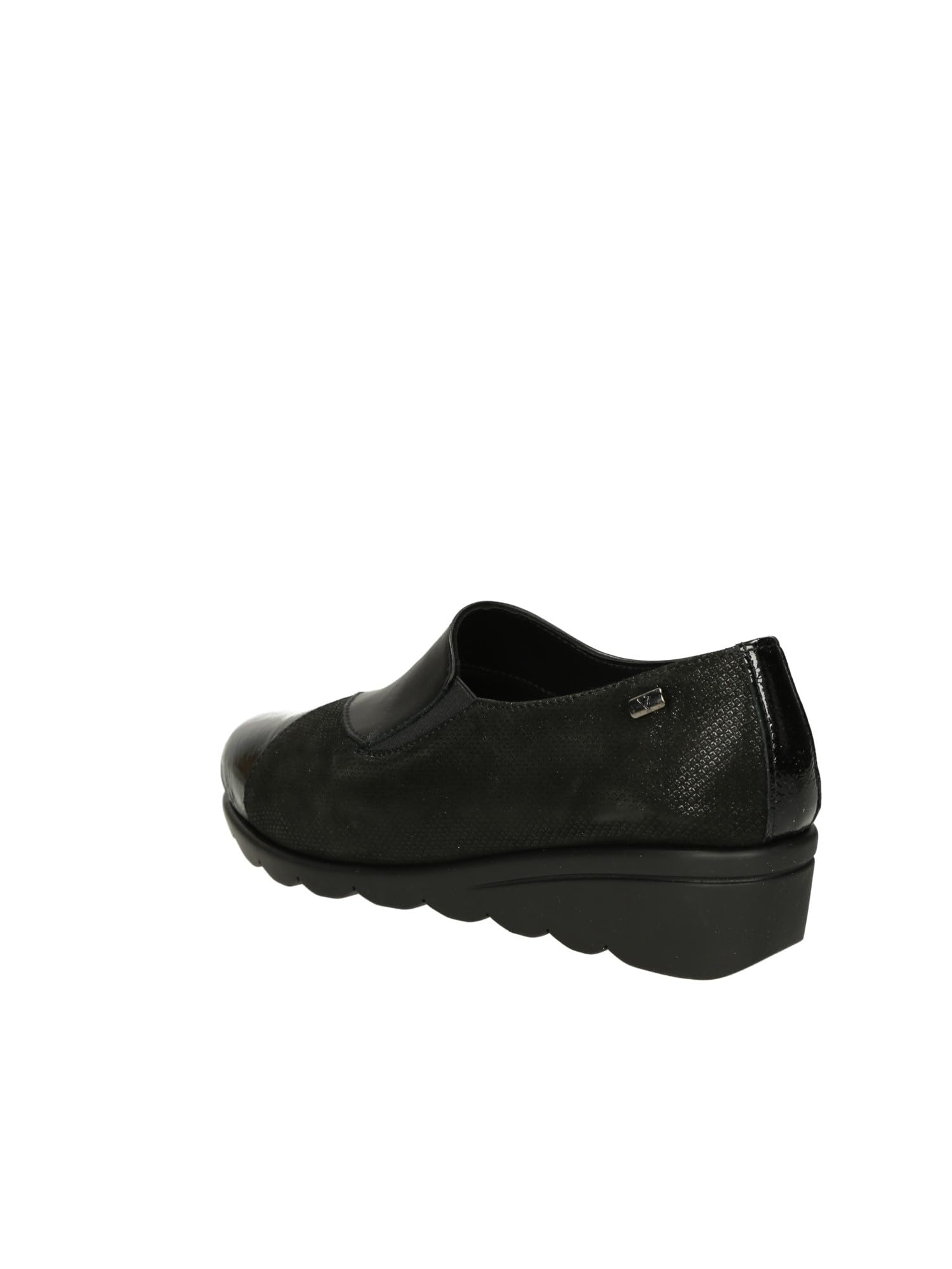 Valleverde VS10304 Mocassini Casual Donna Camoscio Pelle Visone Tacco Zeppa 4Cm Suola Gomma