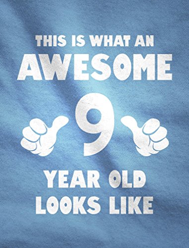 TeeStars - This is What an Awesome 9 Year Old Looks Like Youth Kids T-Shirt Small Gray