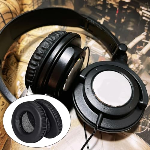 Replacement Ear Pads para Sony MDR-PQ2, MDR-NC6, AKG K518, K518DJ, K518LE, K81 – Almohadillas de cuero proteico compatibles con audífonos over-ear miniatura 6