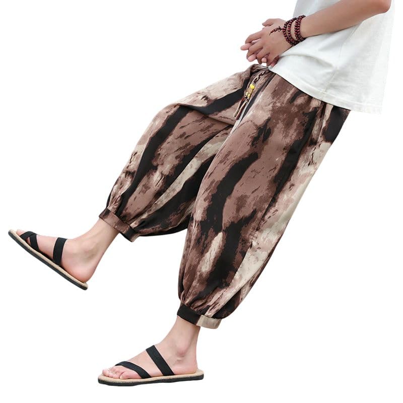 Pantalon sarouel en soie glacée pour un style streetwear décontracté - 3