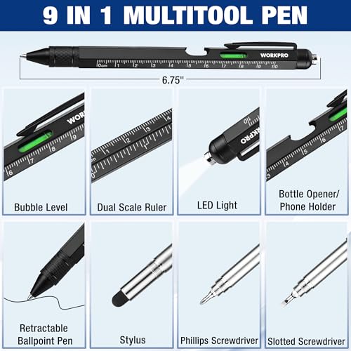 WORKPRO 9-in-1 Multi-tool Pen Set