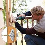 100Pcs Plasterboard Fixings Kit: 50 Anti-Rotational Expansion Tubes + 50 Anchor Screws | Heavy Duty Drywall Cavity Wall Plugs | for TV Brackets, Hollow Walls - Image 7