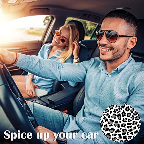 Car Coasters Pack Of 2,Leopard Print Absorbent Ceramic Car Coasters,Drink Cup Holder Coasters,With A Finger Notch For Easy Removal(Grey) #TOP5